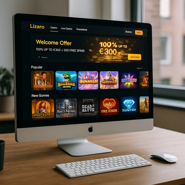 Lizaro Casino - Desktop Platform Interface - Nederlands Design